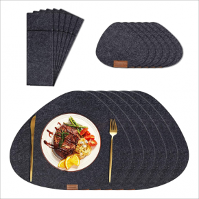 Arestle Drop-Shaped Felt Placemat for dining table