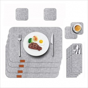 Grey Felt Placemat for dining table