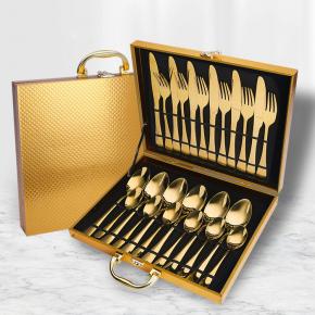 Silverware Set, 24 Pieces Stainless Steel Flatware Cutlery Set