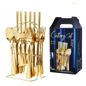 24-Piece Silverware Set Cutlery set for 6 with holder 