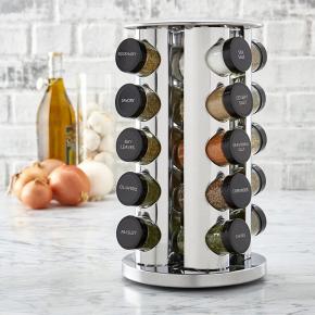 Revolving Spice Rack Set with 20 Spice Jars