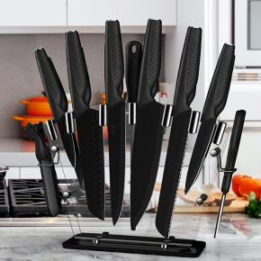 Stainless Steel Knife Sets for Kitchen with Acrylic Block