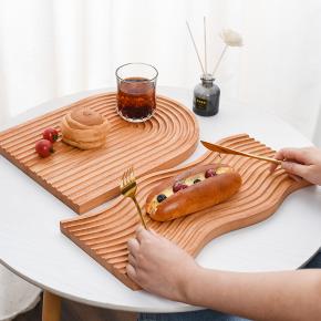 Decorative Wood Serving Board - Beech Arch Wood Tray Cutting Boards for Kitchen