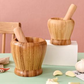 Wooden Mortar and Pestle Set